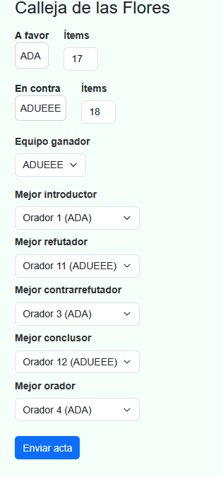 Acta juez