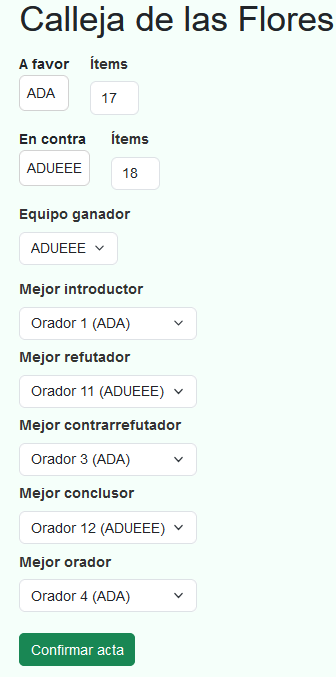 Acta preparada para ser confirmada